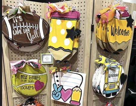 Hand painted wood door hangers for all occassions